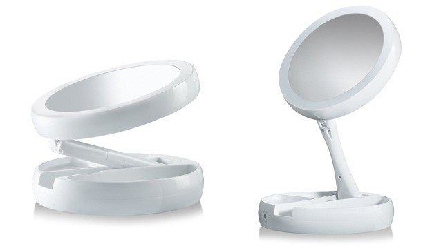 salud y belleza - Espejo Recargable Con Luz Para Maquilladora Portatil 5