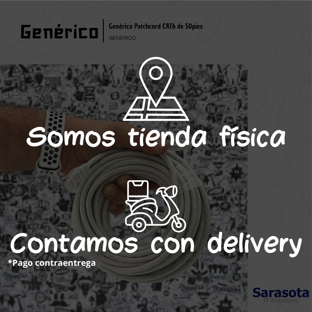 accesorios para electronica -  Patch Cord RJ45 CAT6 de 50 pies (Somos Sarasota) 2