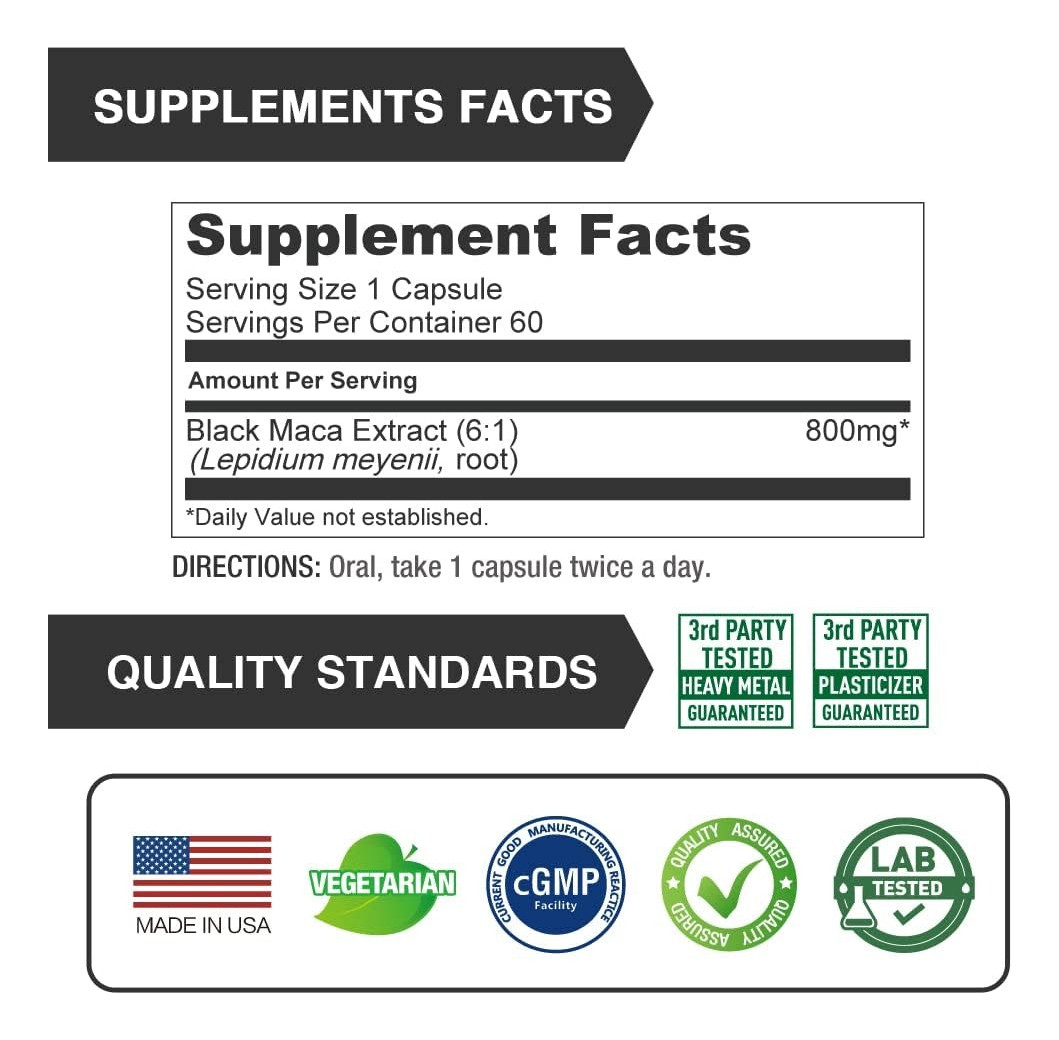 Salud y Equipamiento Médico - Black Maca 4800 Mg 60cap Lovita 1