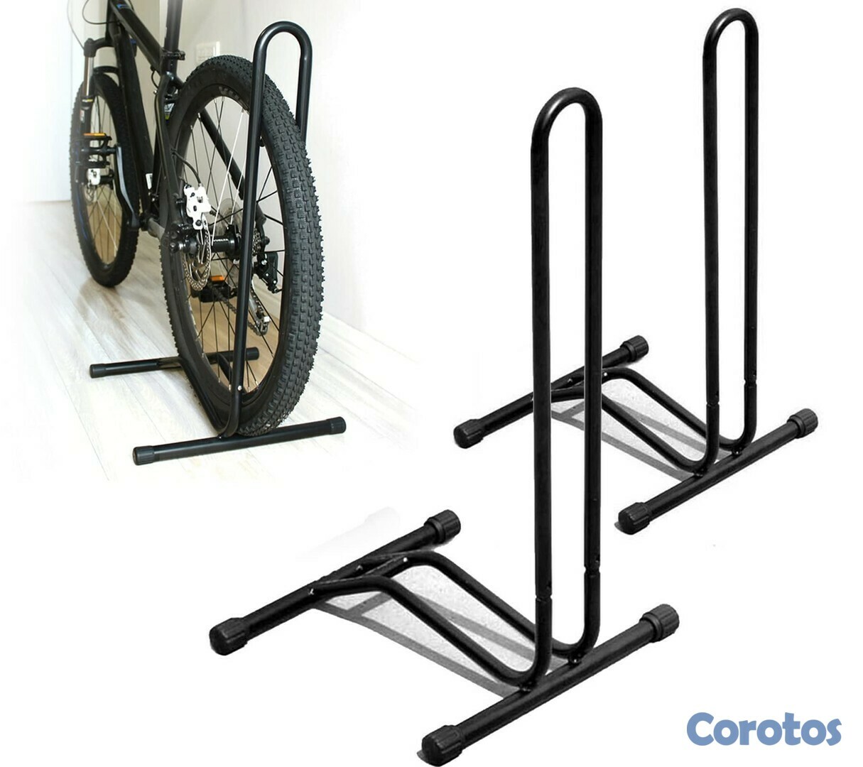 bicicletas y accesorios - Soporte de suelo para bicicleta burro estacionario 3