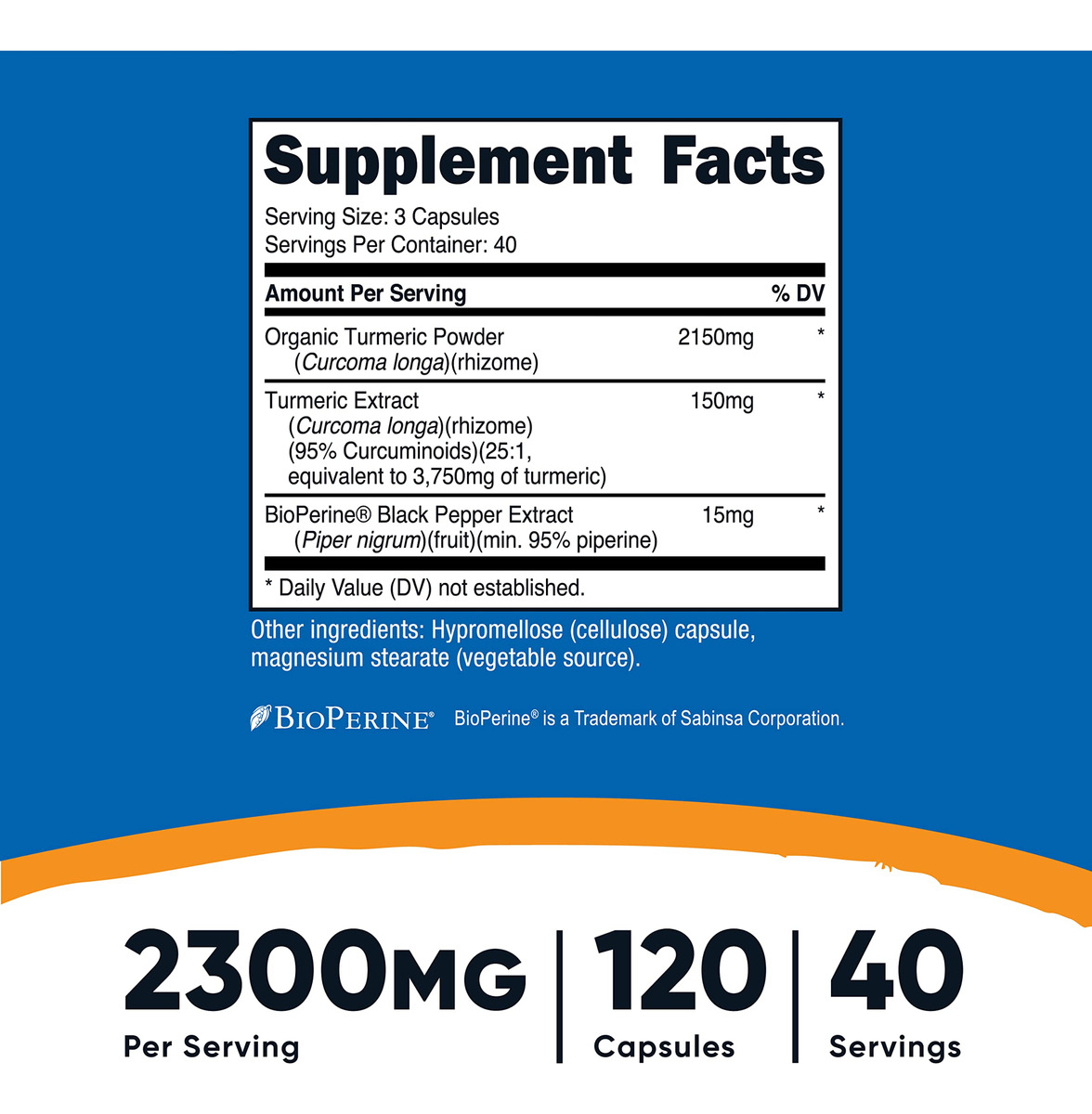 Salud y Equipamiento Médico - Nutricost Curcumina De Curcuma 95% Curcuminoides 500 Mg 120 2