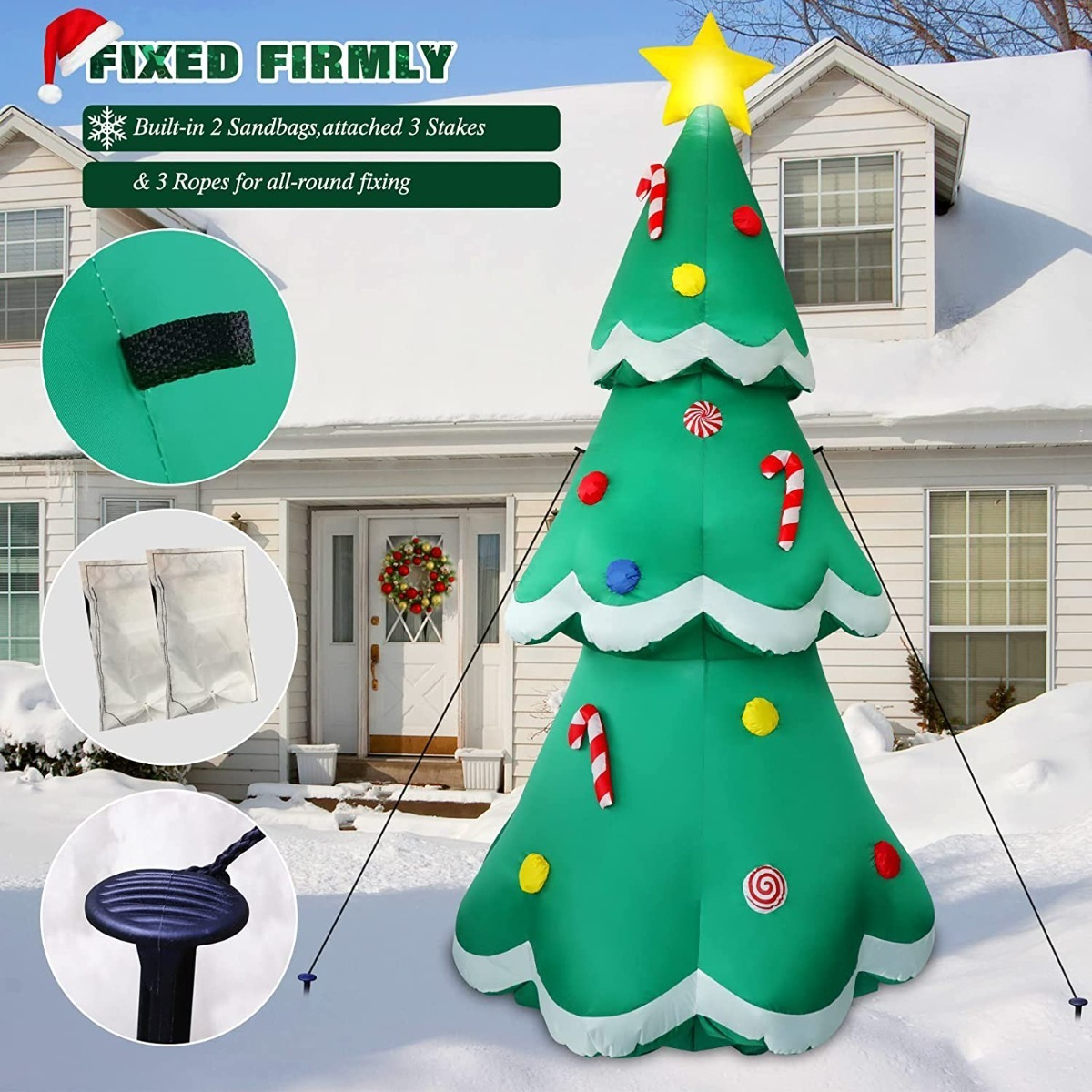 Salud y Equipamiento Médico - Inflable Arbol De Navidad De 7 Pies Luces Led Funfanso. 7