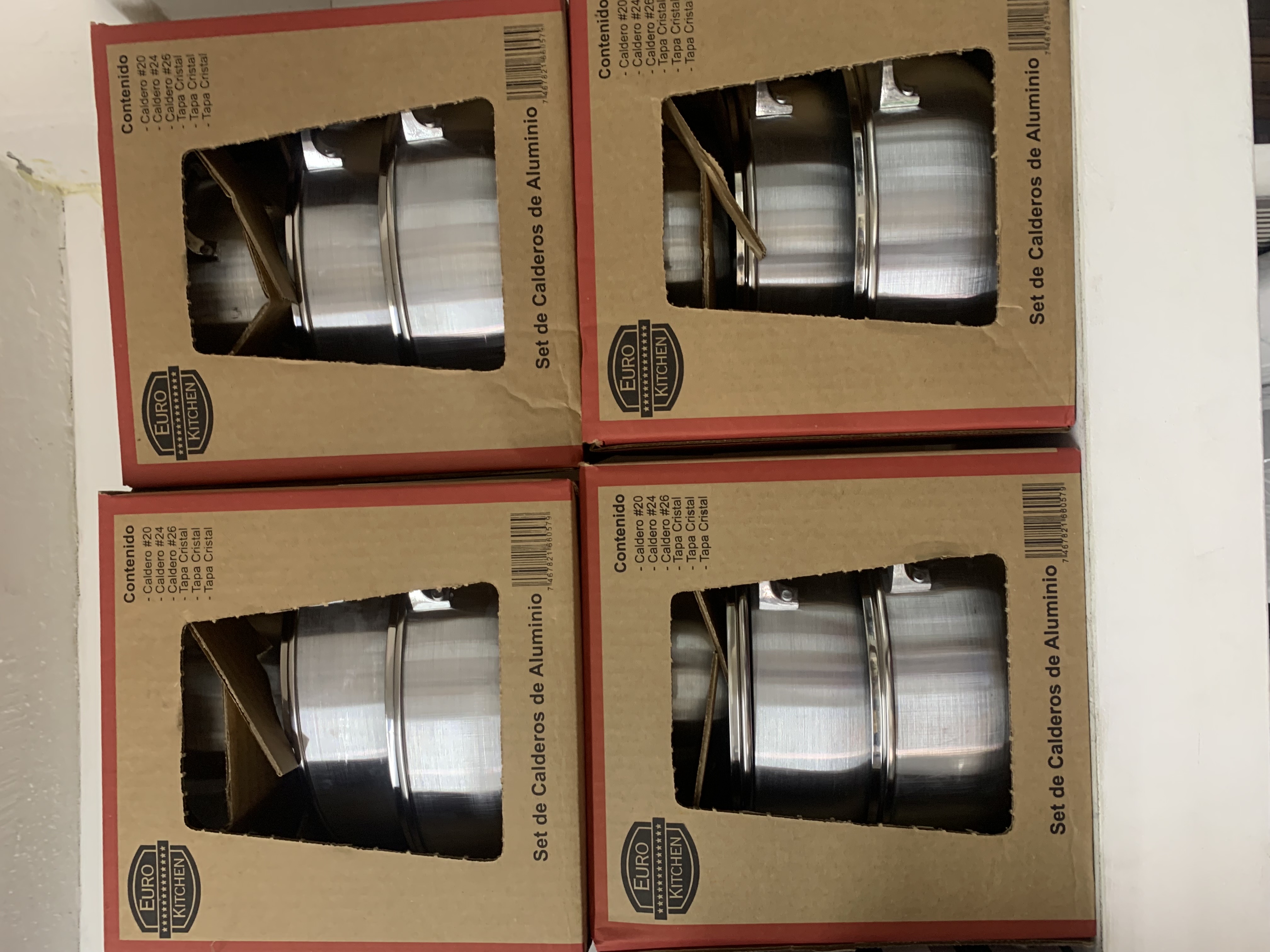 electrodomesticos - set de carderos en aluminio  2