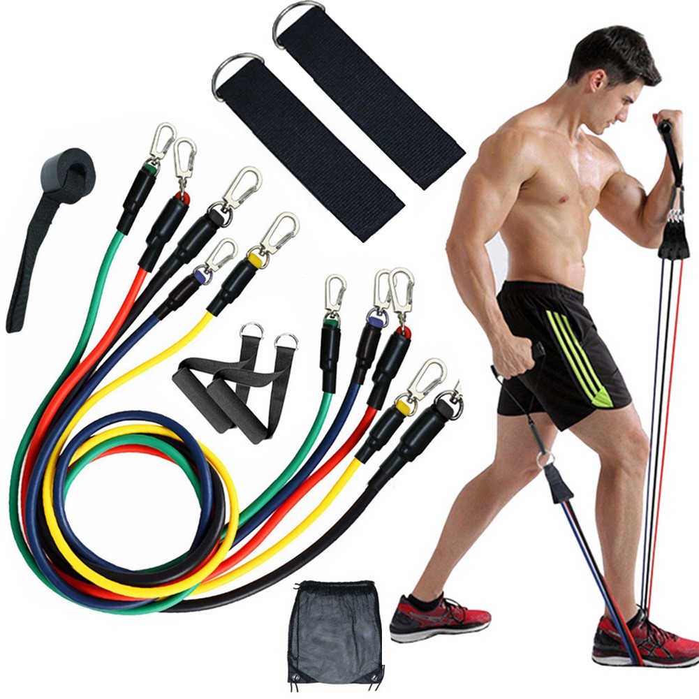 deportes - Juego Kit de bandas Elasticas de resistencia ejercicio Yoga Pilates Gym Ligas 5