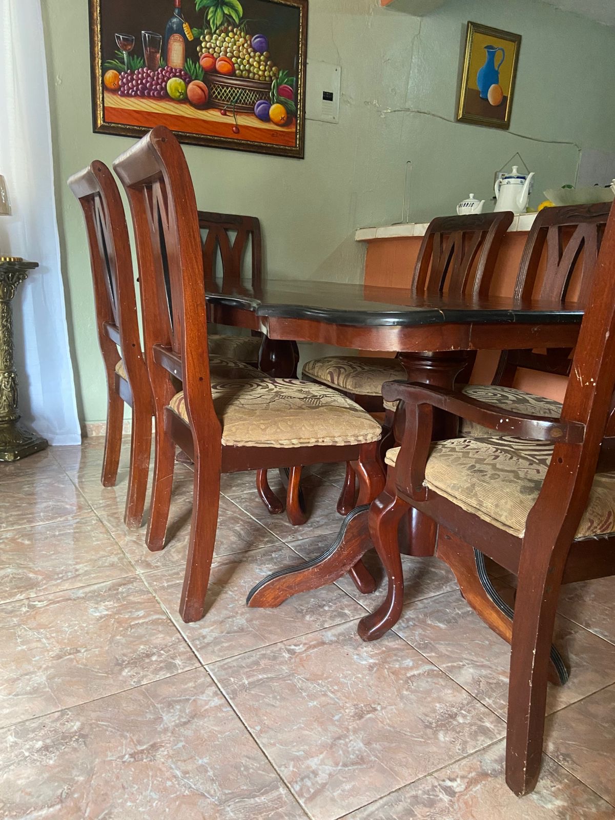 cocina - COMEDOR CAOBA 100% 6 SILLAS