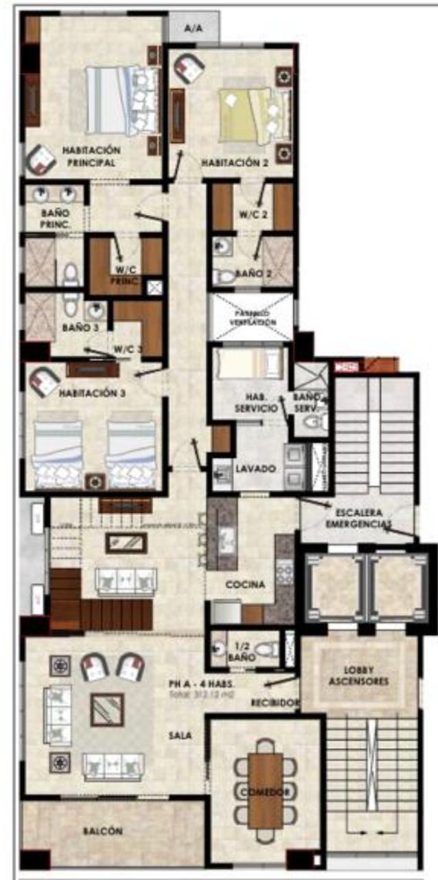 penthouses - Penthouse en  Paraiso Nuevo Recibo Solar paraiso 9