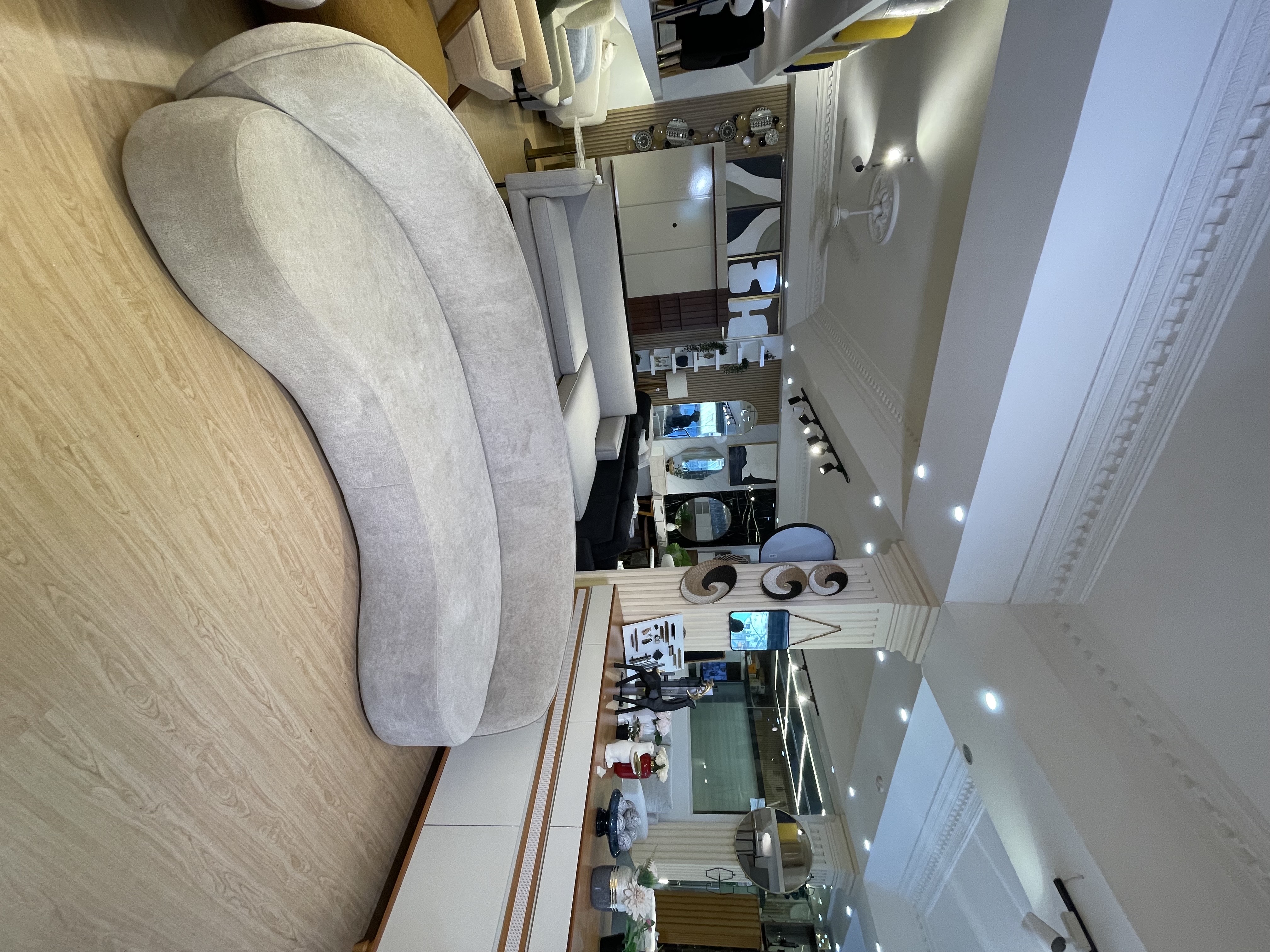 muebles y colchones - sofá curvo 0