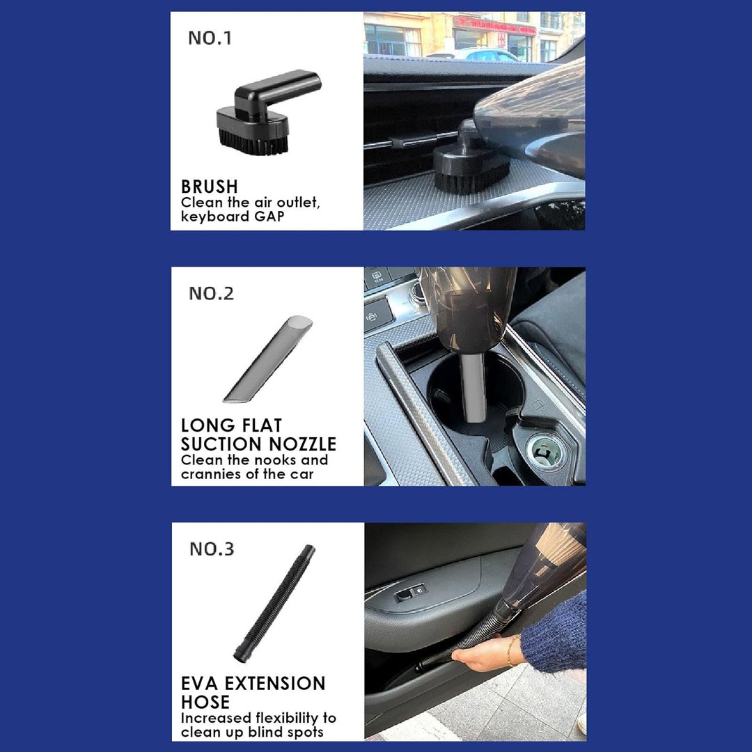 otros electronicos - Aspiradora de carro recargable 7