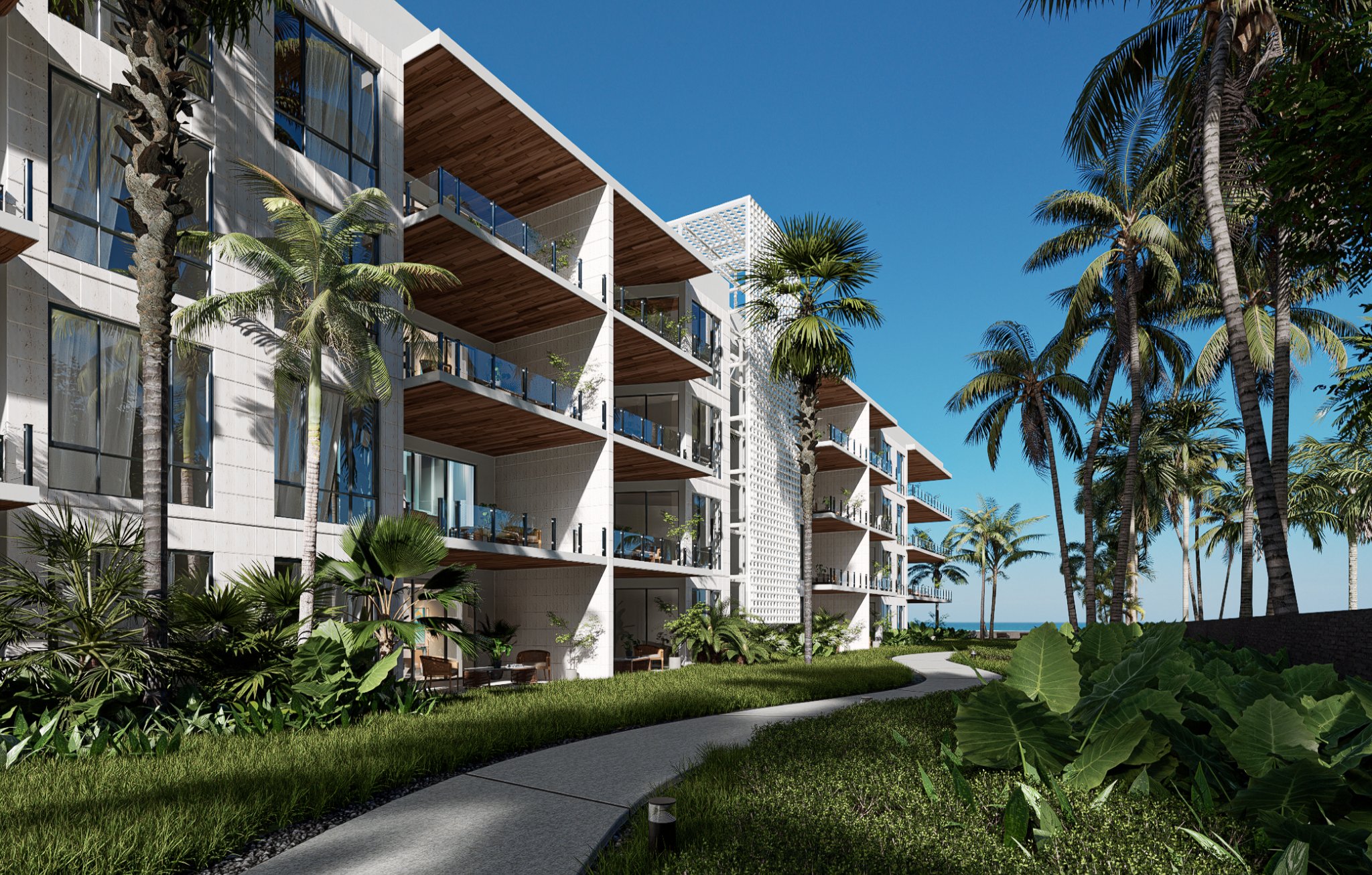 casas vacacionales y villas - W2Q Cabarete Beachfront condos - 3HAB 