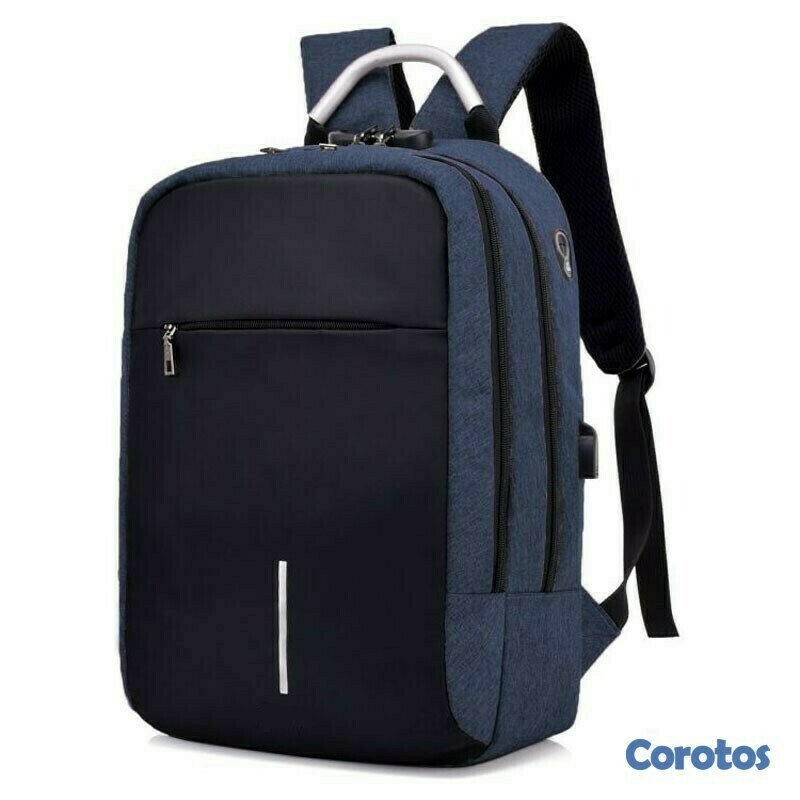 carteras y maletas - Mochila antirrobo impermeable con puerto de carga USB y audífonos.  2