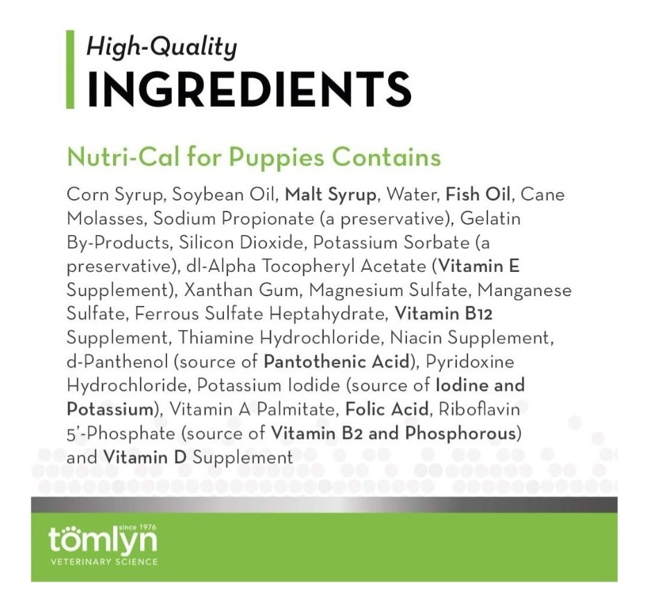 Salud y Equipamiento Médico - Suplemento Vitaminico Cachorros Tomlyn Nutri-cal 4.25 Oz 3