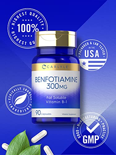 Salud y Equipamiento Médico - Benfotiamina 300mg 90 Capsulas | Vitamina B1 | Promueve El A 4