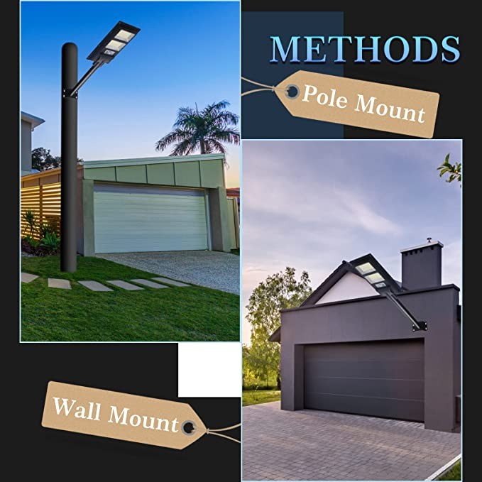 herramientas, jardines y exterior - Luz solar de 200 W con sensor de movimiento IP65 exteriores con panel 5