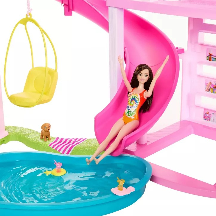 juguetes - Casa De Muñecas Barbie Dreamhouse Pool Party Con Tobogán 3