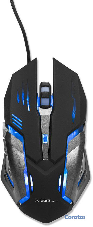 computadoras y laptops - MOUSE ARGOM USB GAMING COMBAT NEGRO, ARG-MS-2040BK.