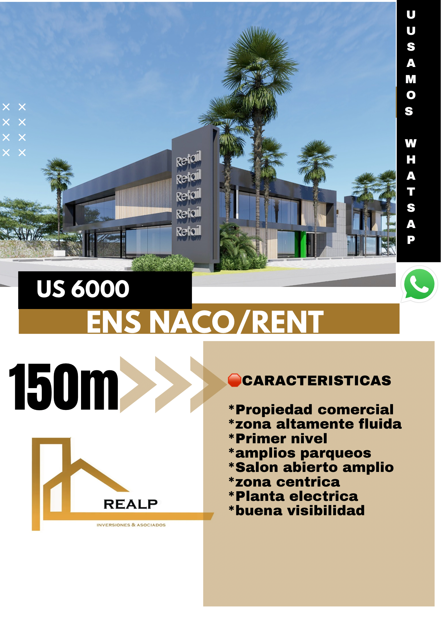 oficinas y locales comerciales - Local céntrico en Naco