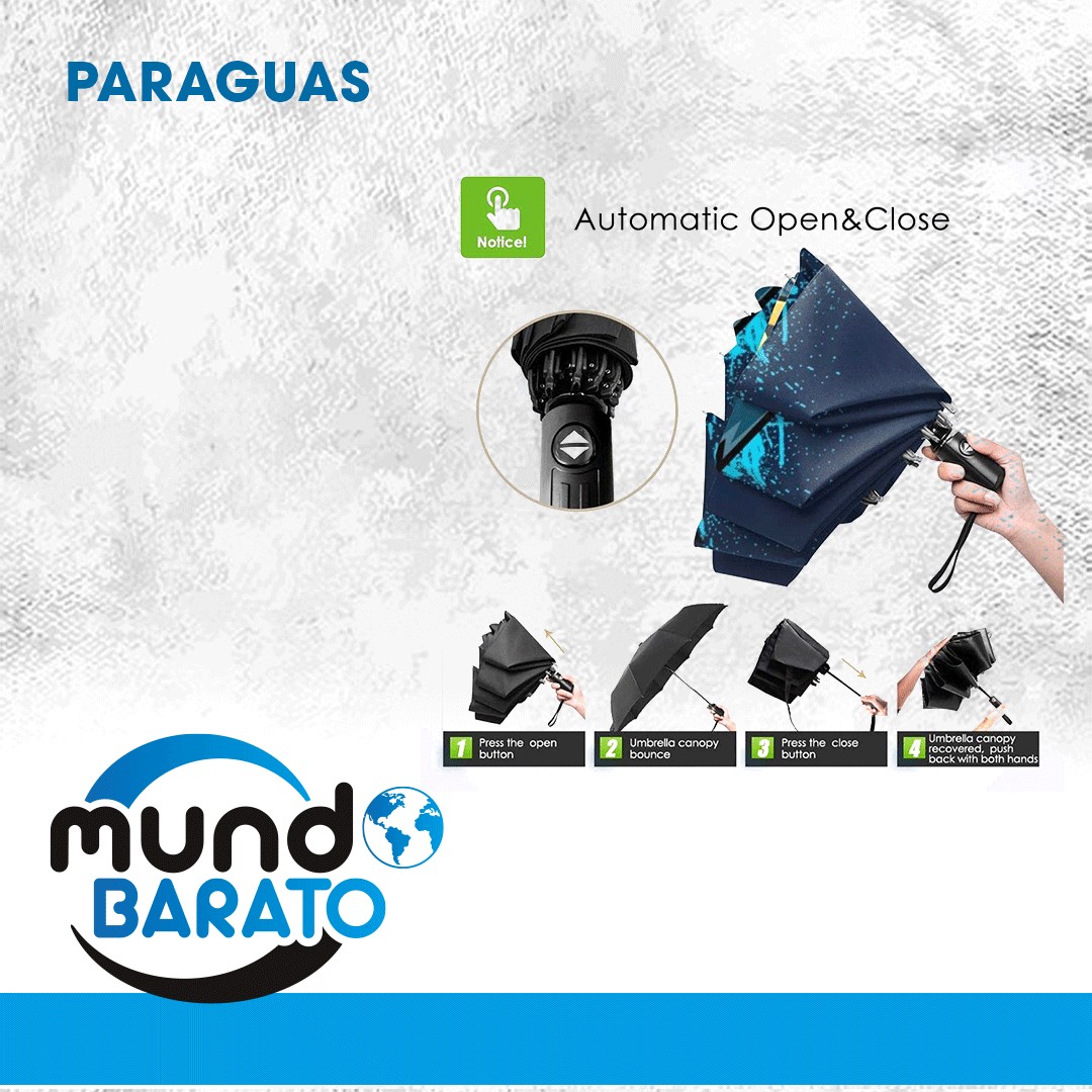 otros electronicos - Sombrilla plegable con apertura y cierre automático compacto, paraguas, ligero 1