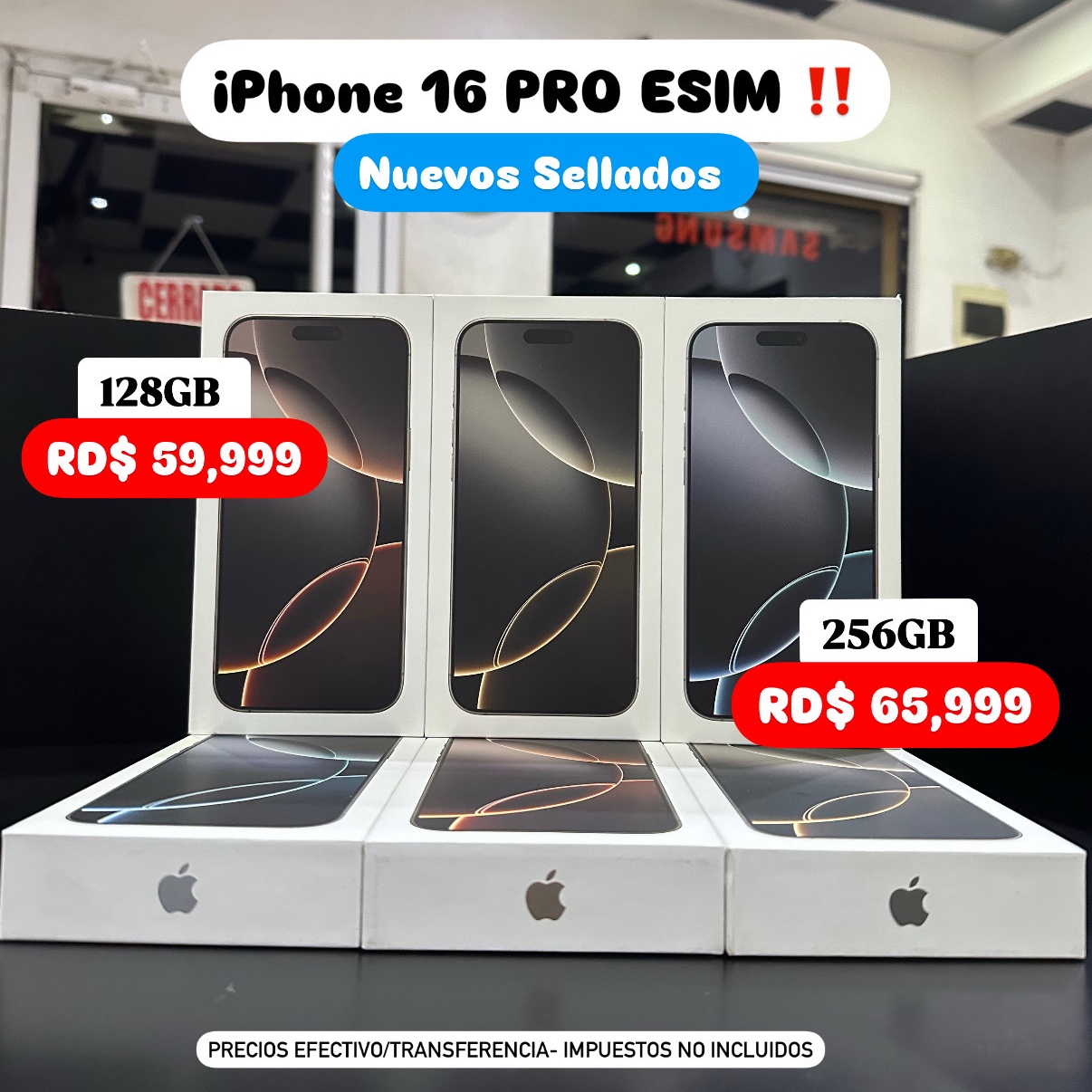 celulares y tabletas - IPHONE 16 PRO 128GB y 256GB ESIM OFERTAS 