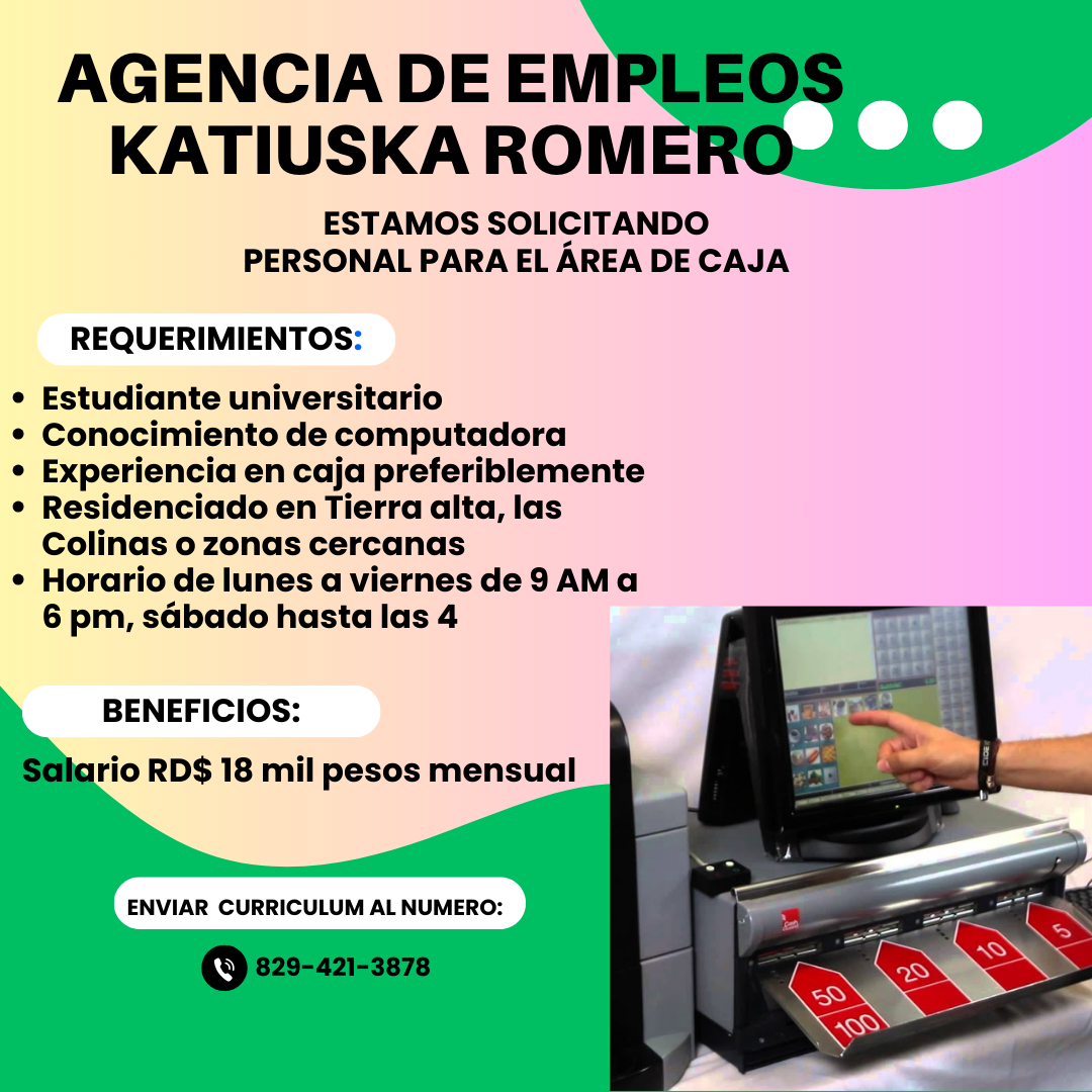empleos disponibles - EMPLEOS DISPONIBLES EN LA ZONA DE SANTIAGO 4