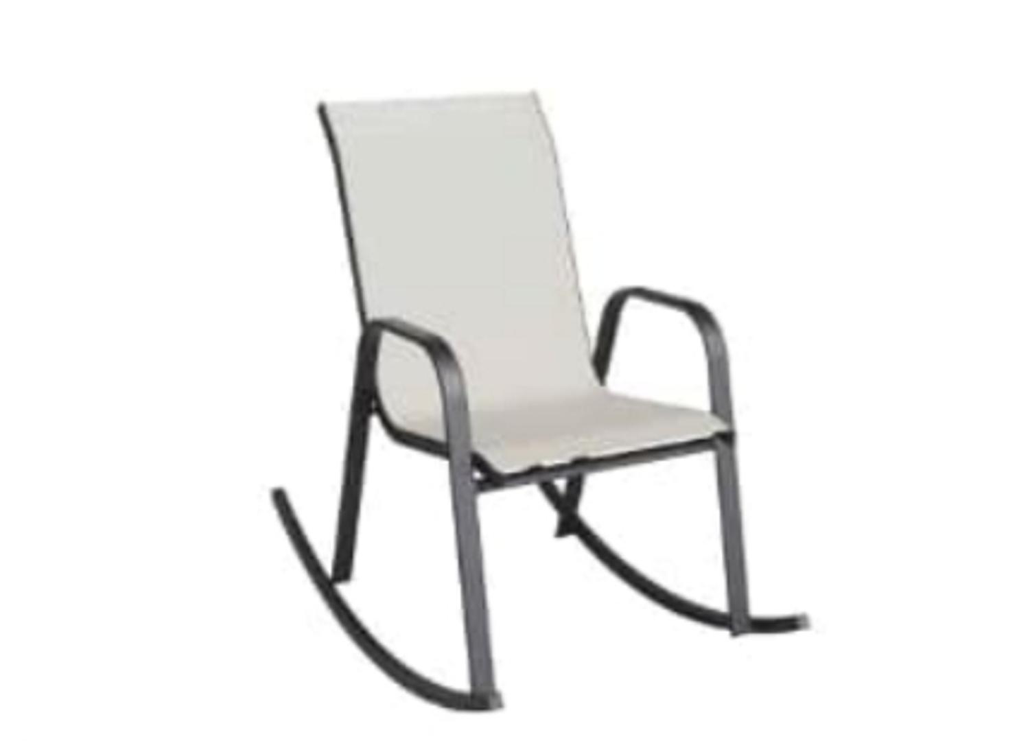 muebles y colchones - MECEDORA ALUMINIO GRIS CLARO