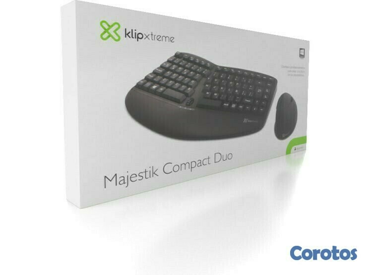 computadoras y laptops - TECLADO MOUSE KLIPX, INALAMBRICO, ERGONOMICO, MULTIMEDIA, BLACK, ESPAÑOL 2