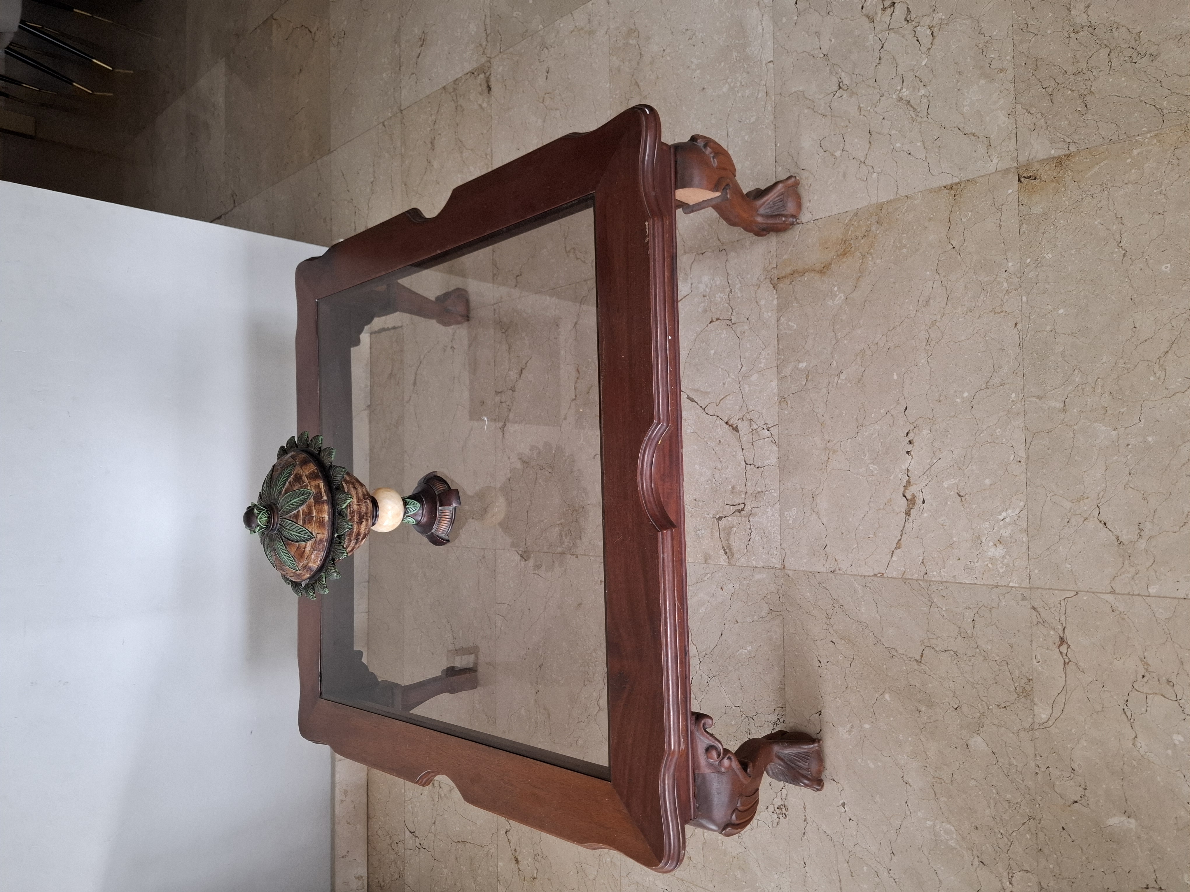 muebles y colchones - ***Mesa de Caoba y Vidrio*** 1