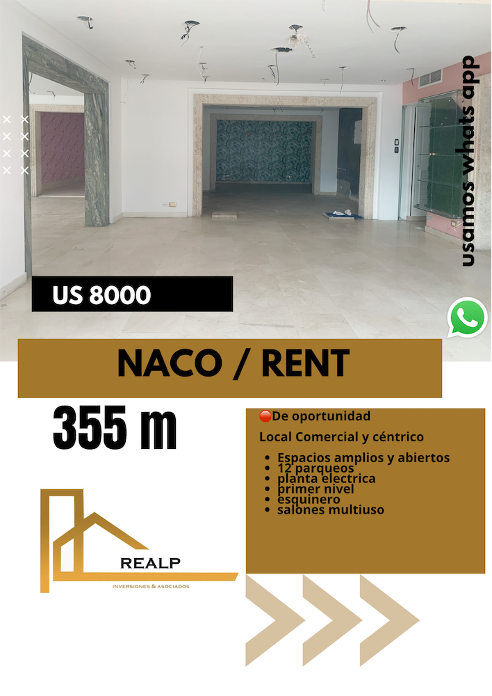 oficinas y locales comerciales - Local esquinero en Naco 0