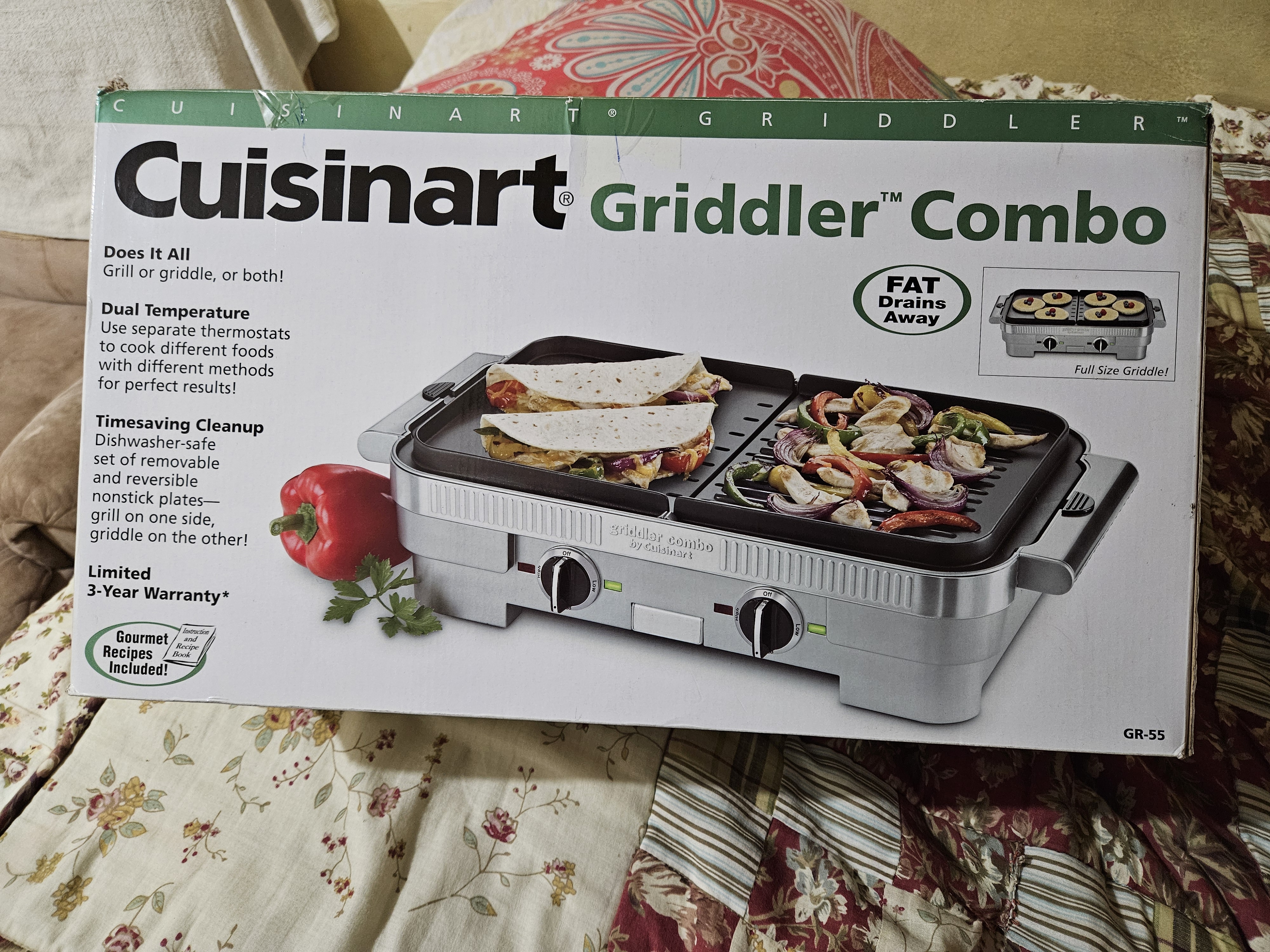 electrodomesticos - Cuisinart GR-55 Griddler Combo de Parrilla/plancha 3