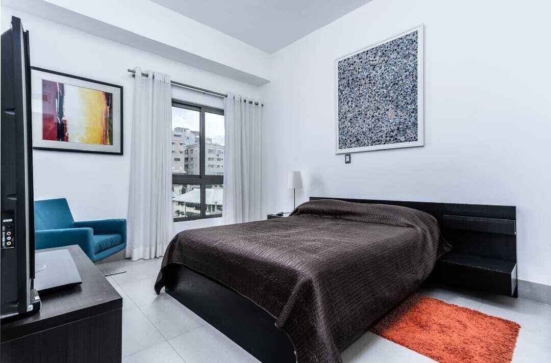 apartamentos - Apartamento de Dos habitaciones en alquiler, totalmente equipado Piantini 5