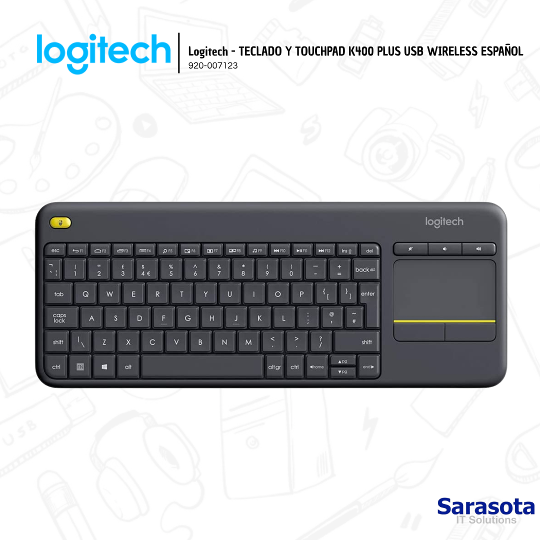 accesorios para electronica - Logitech - TECLADO Y TOUCHPAD K400 PLUS USB 1