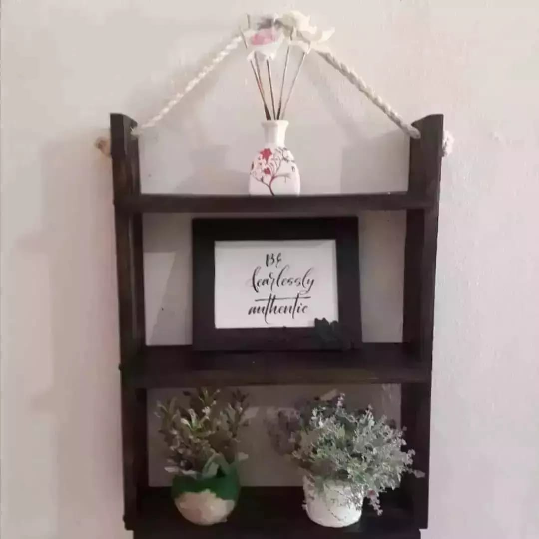 decoración y accesorios - Repisa de Madera de 3 niveles 1