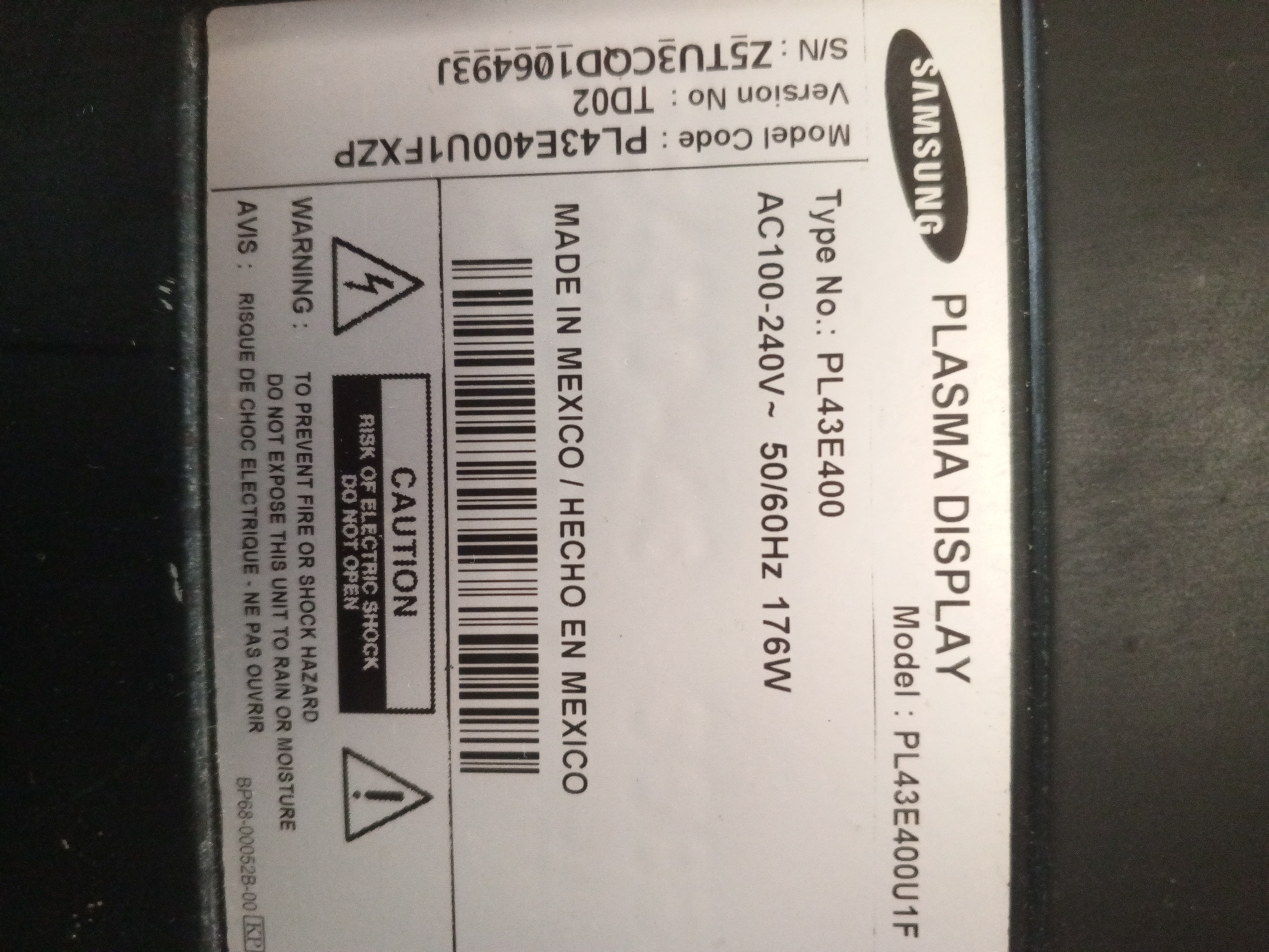 tv -  Tv plasma Samsung de 43 pulgadas 2