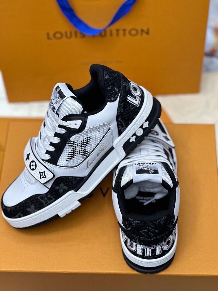 zapatos unisex - Calzado Louis Vuitton LV Blanco White Tenis Teni Sneaker Sneakers 2K25 🐔 3