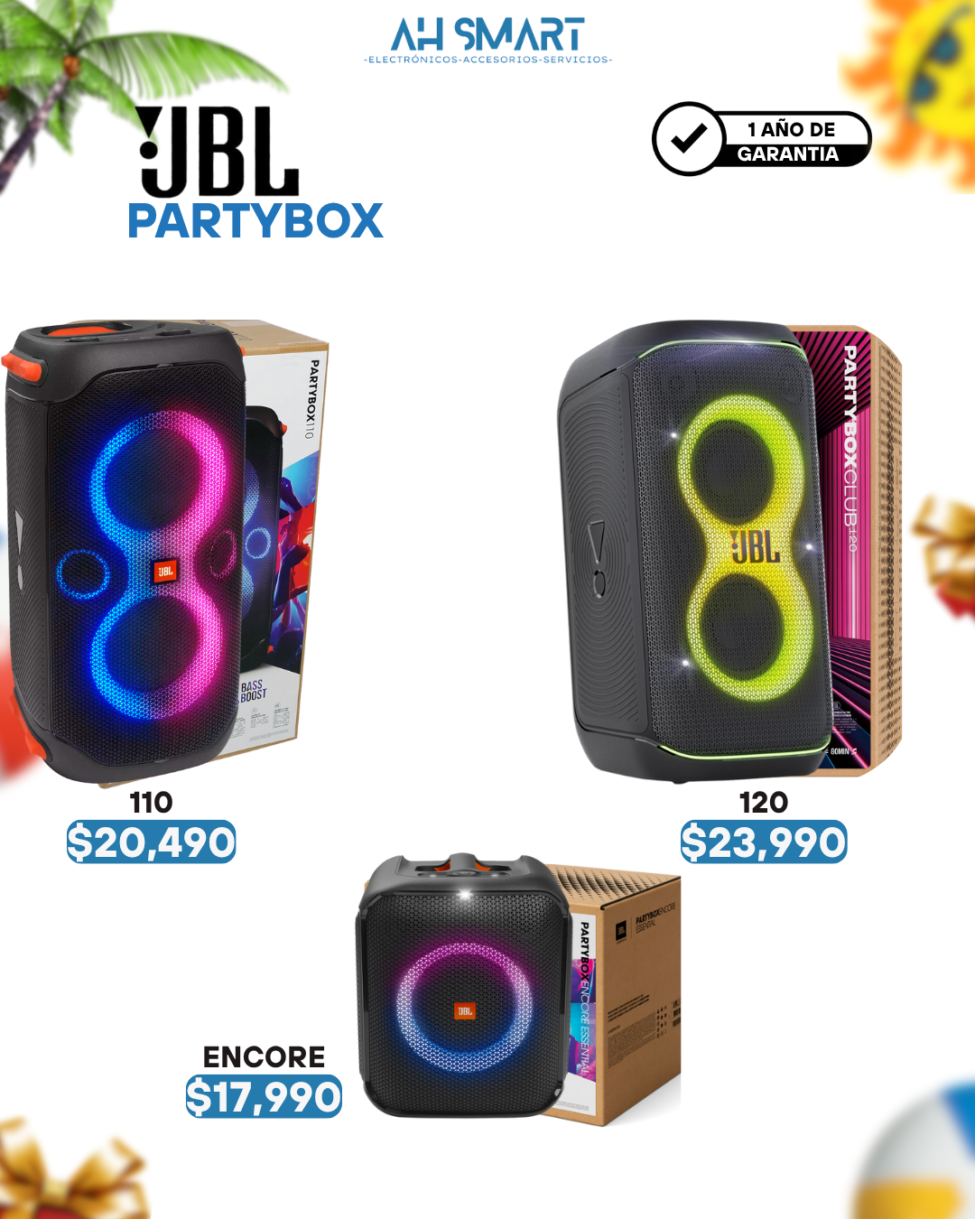 camaras y audio - JBL PartyBox (110, 120, Encore) Sellado Nuevo 0
