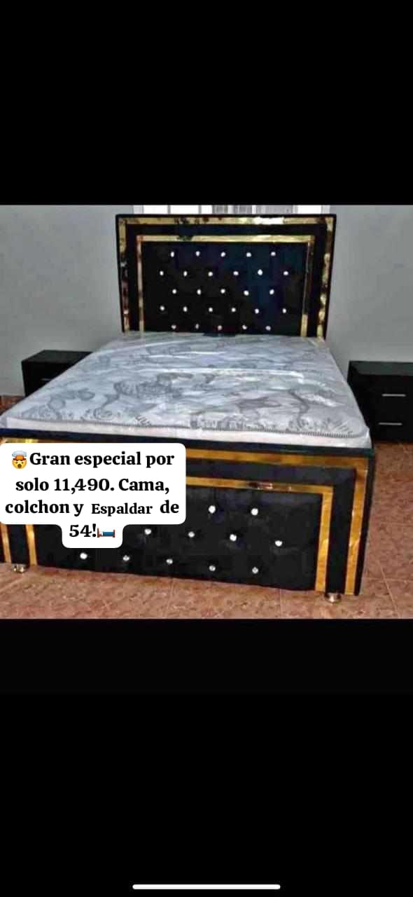 muebles y colchones - cama y colchón con su espaldar de 54 y de 60! 0