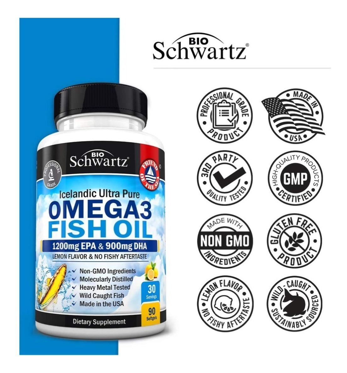 Salud y Equipamiento Médico - Omega 3 Bioschwartz 1200 Mg Epa 3