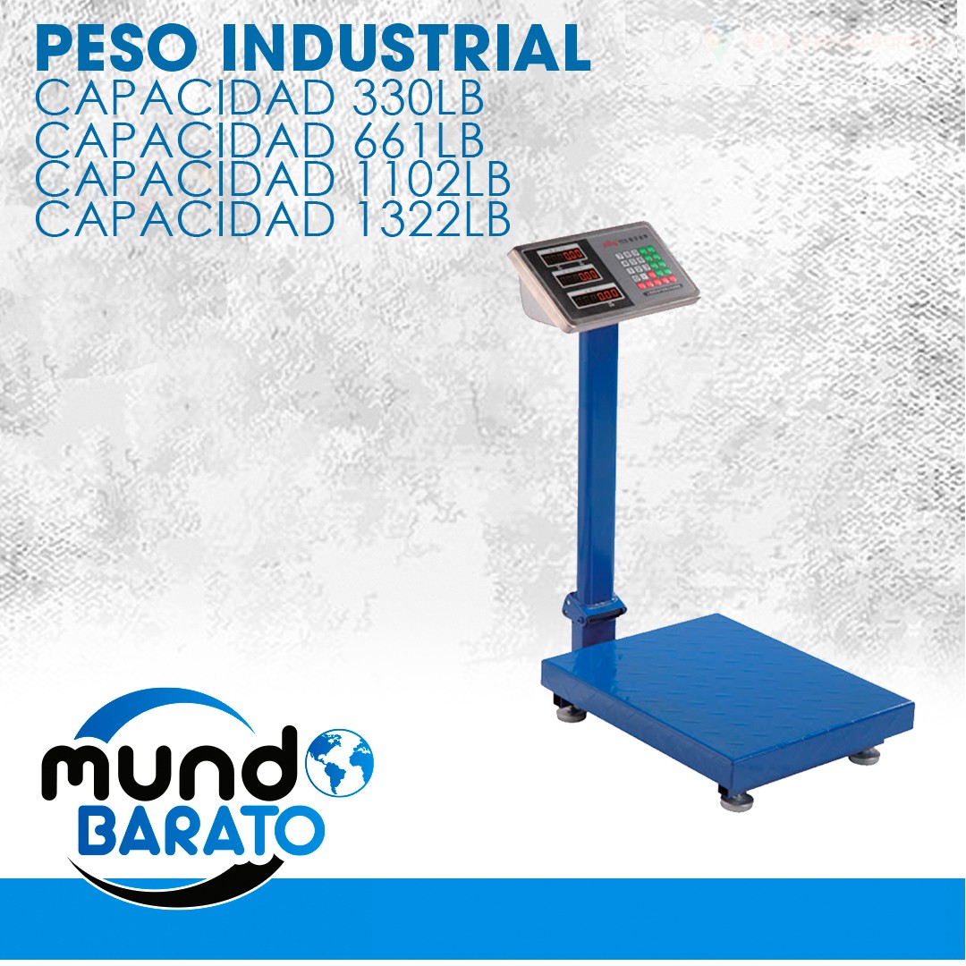 equipos profesionales - PESO 150kg 330 Libras plataforma Balanza Industrial Digital.  colmado 0