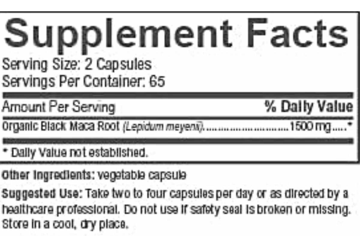 Salud y Equipamiento Médico - Black Maca 1500 Mg Antler Farms 1