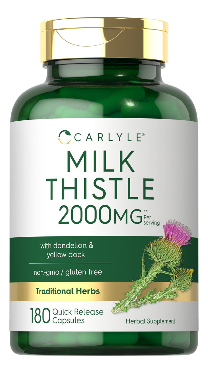 Salud y Equipamiento Médico - Cardo Mariano 2000mg 180 Cap Carlyle