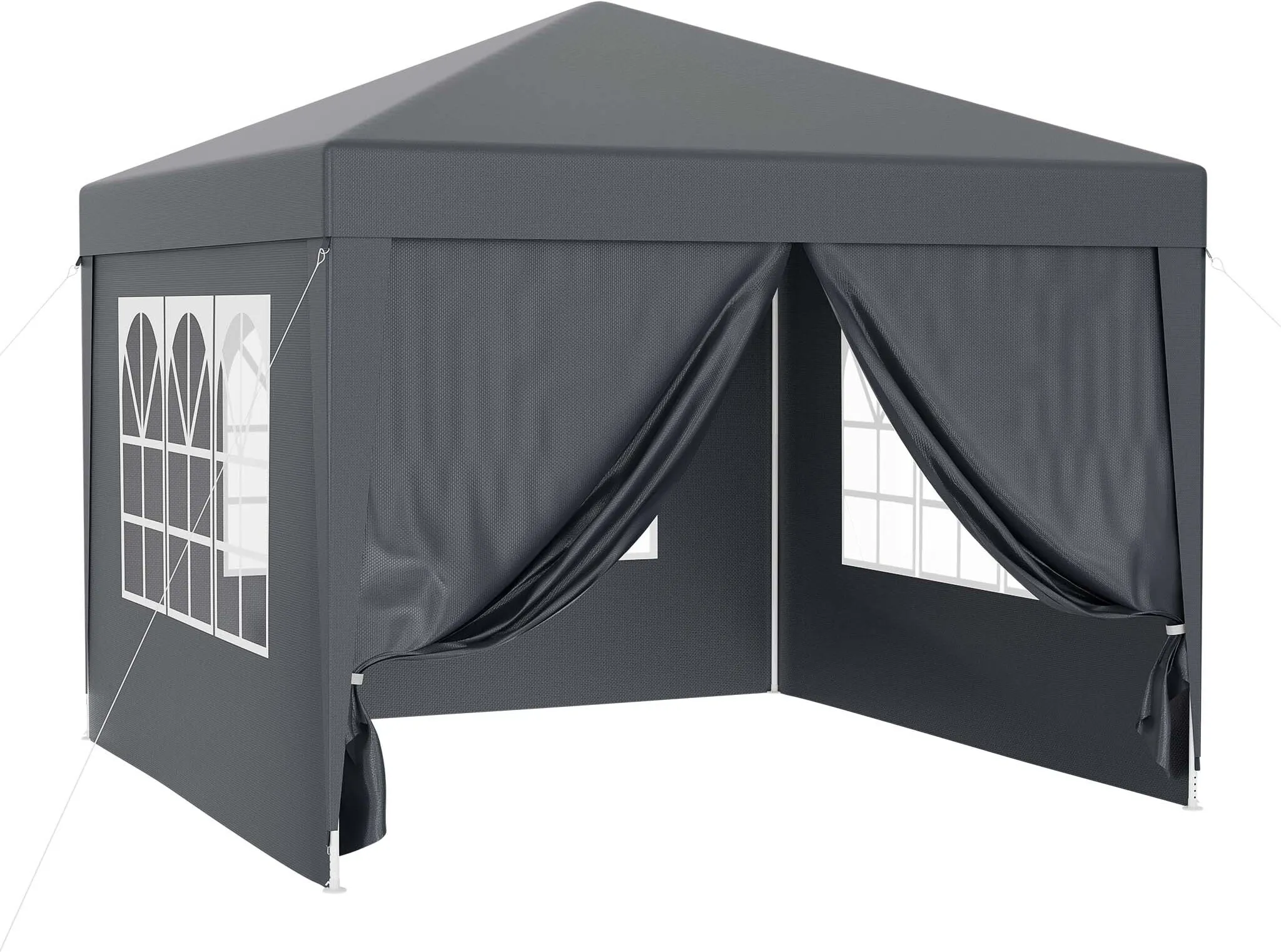 herramientas, jardines y exterior - Pabellón de 3 x 3 m en color gris con protección  2
