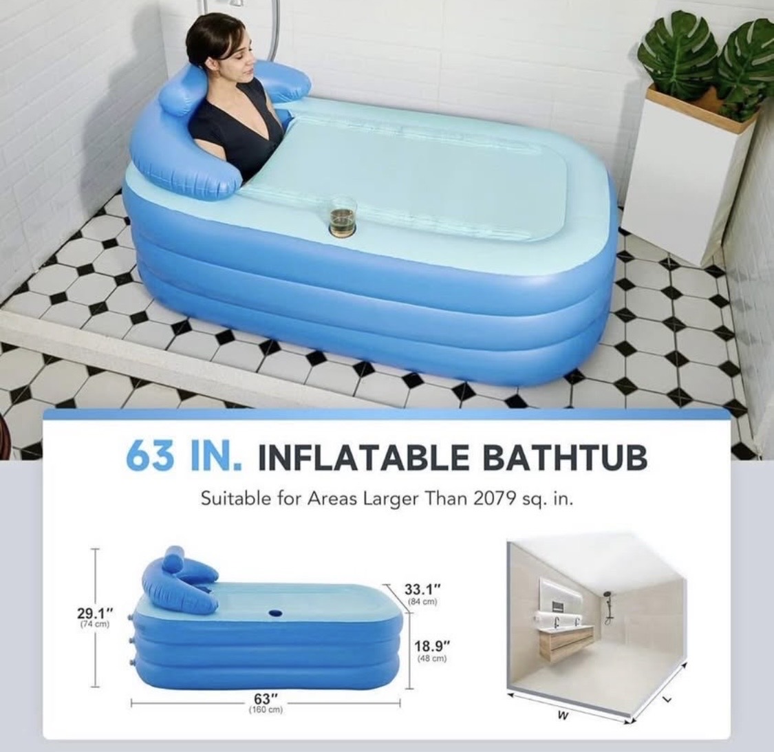 herramientas, jardines y exterior - Bañera inflable para adultos. 1