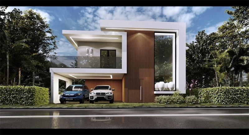 casas vacacionales y villas - Venta de villas con 400mts y  piscina en punta cana zona turística  4