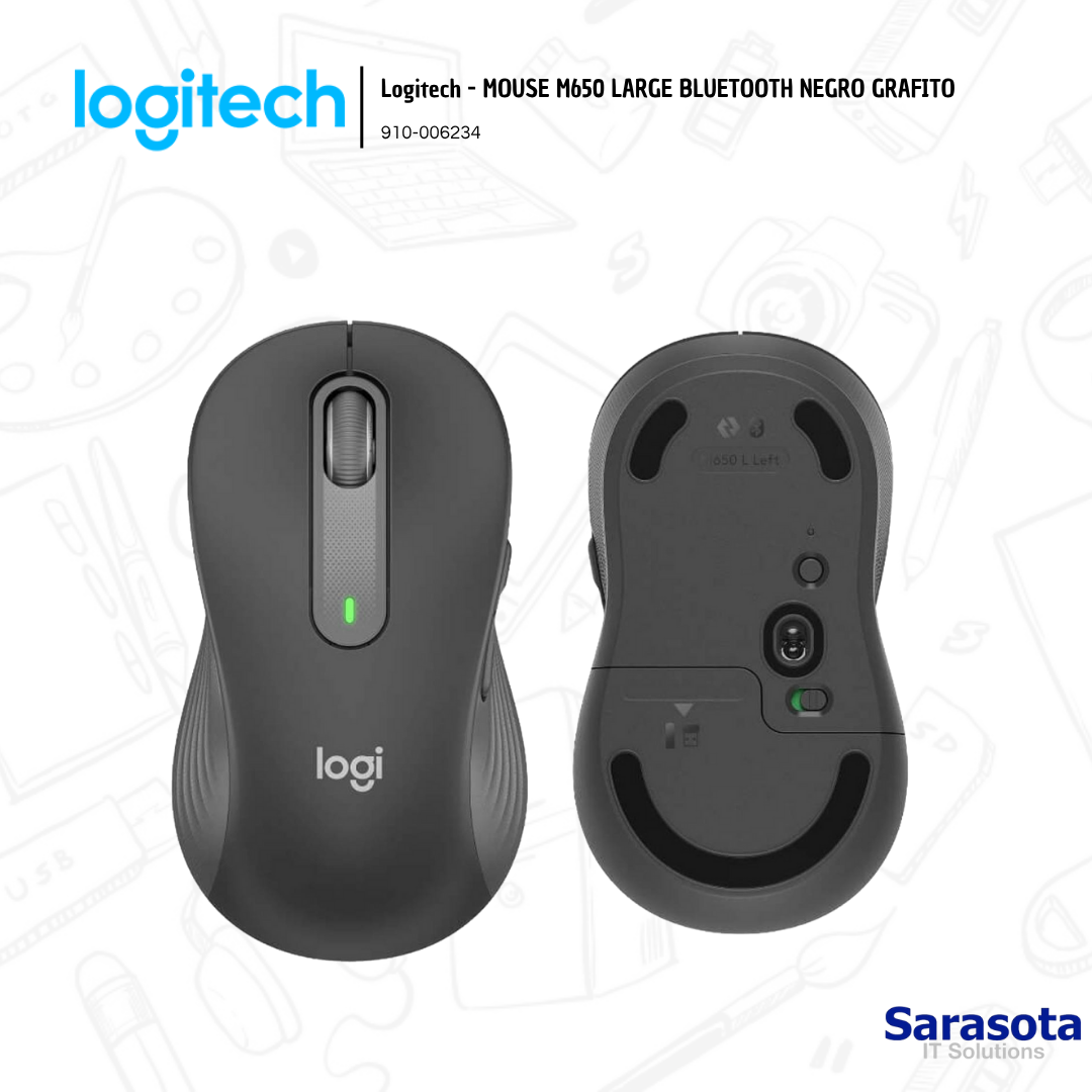 accesorios para electronica - Logitech - MOUSE M650 LARGE BLUETOOTH NEGRO GRAFIT