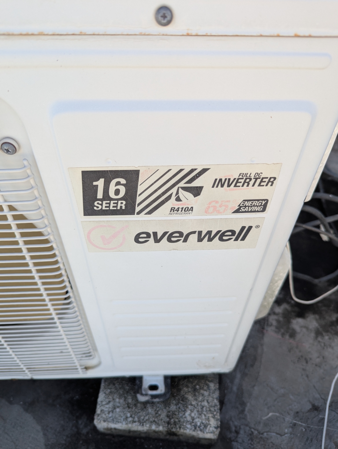 aires acondicionados y abanicos - AIRE ACONDICIONADO INVERTER EVERWELL 12MIL BTU EFIC 16, COMO NUEVO 2