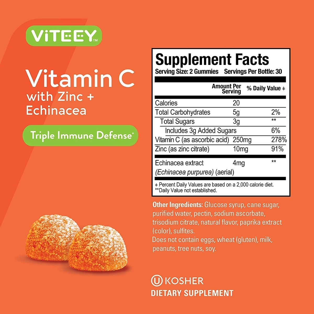 Salud y Equipamiento Médico - Vitamina C  60 Gum Set2 Viteey - U - Unidad A $4252 1