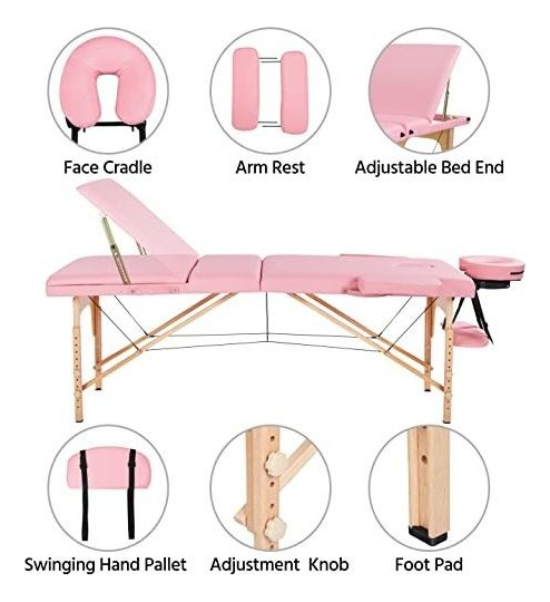 Salud y Equipamiento Médico - Topeakmart Mesa De Masaje Portatil Cama De Masaje 1