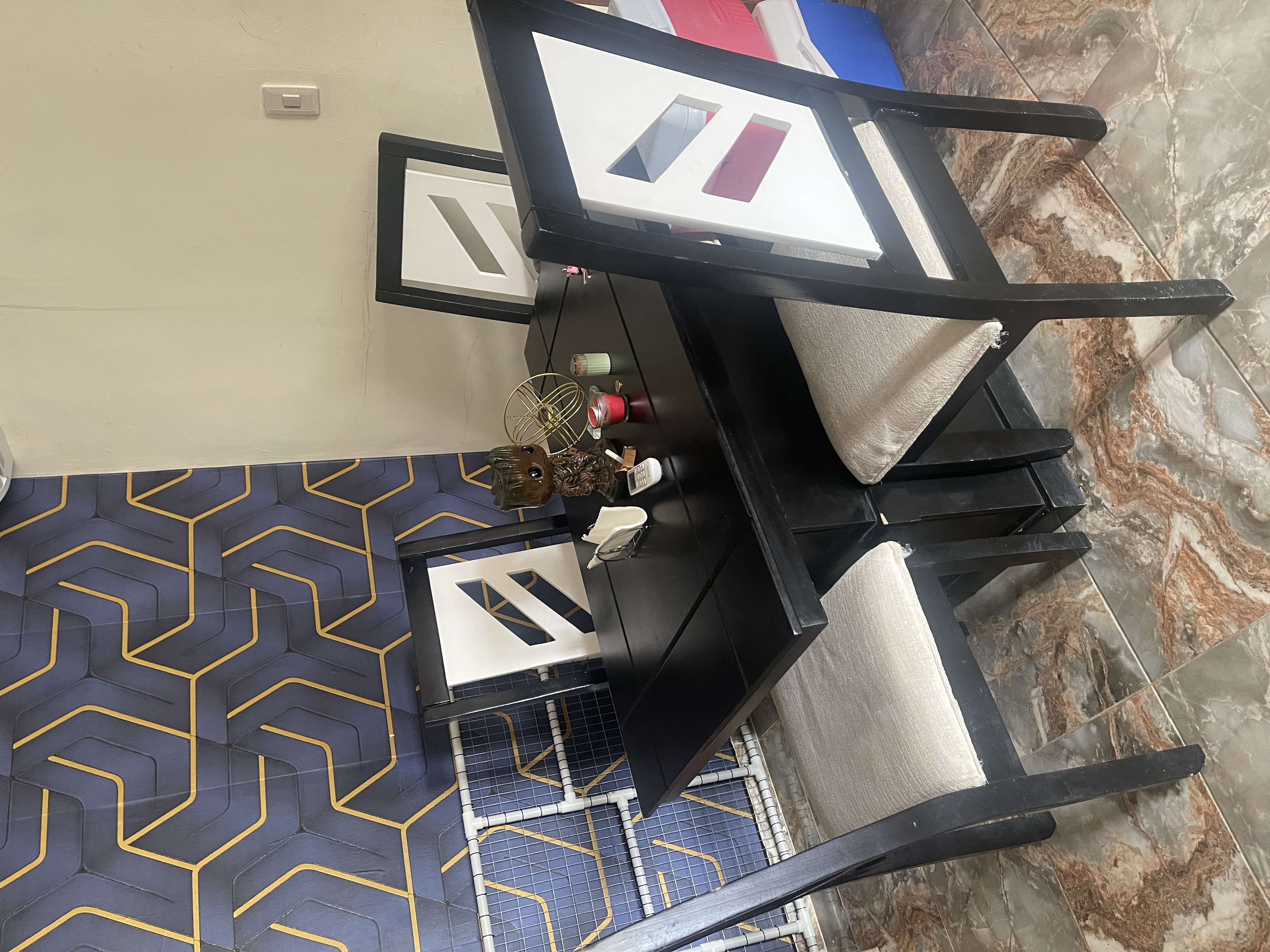 muebles y colchones - Juego de comedor de 4 sillas  3