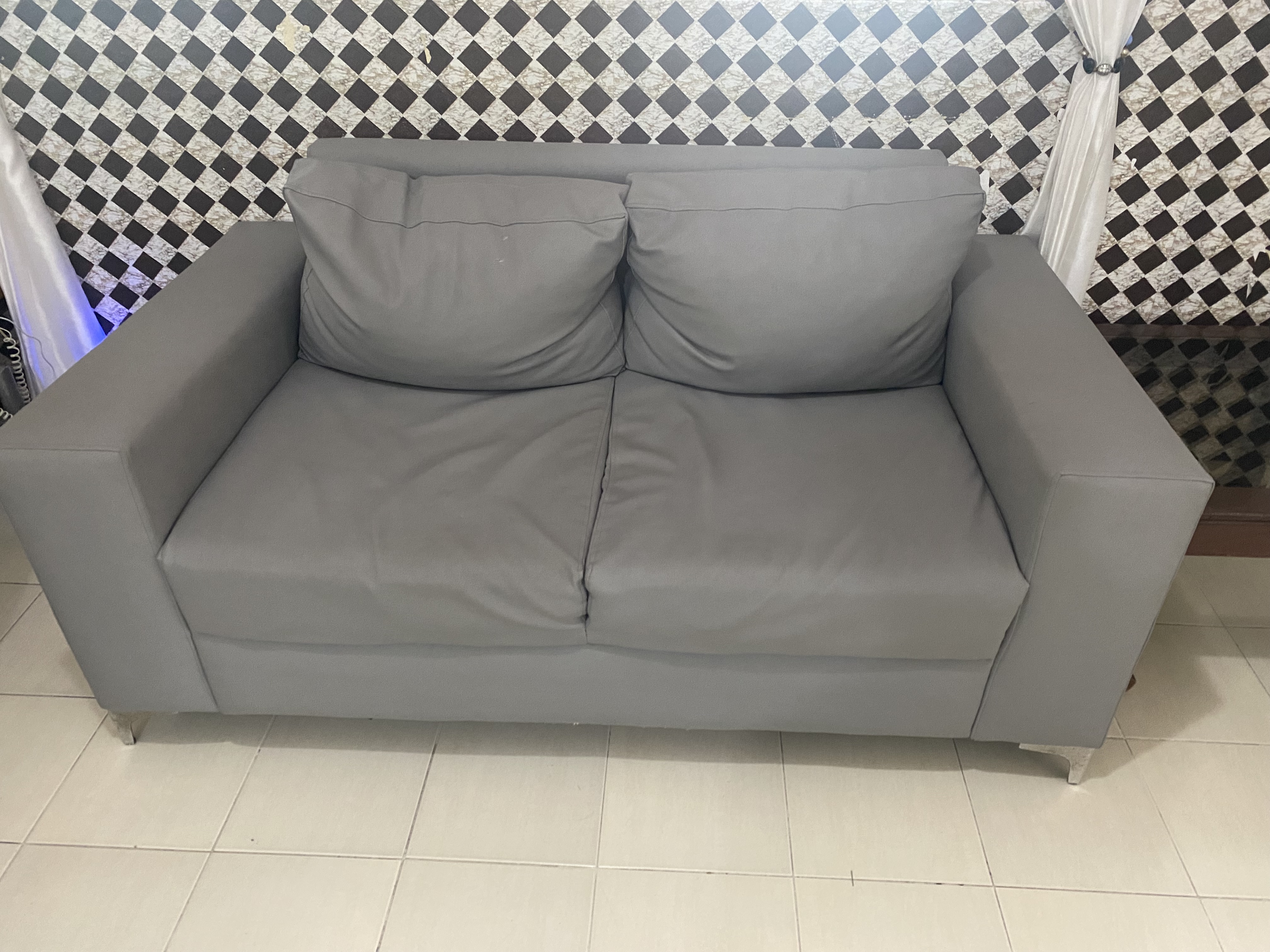 muebles y colchones - Juego de Muebles de 2 y 3 asientos en Piel 3
