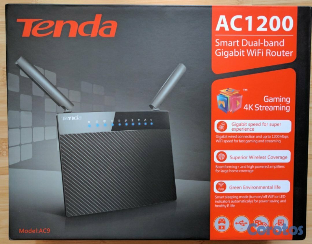computadoras y laptops - ROUTER WIRELESS TENDA AC8, 5GHZ/2,4 GHZ: 300 MBPS 5 GHZ : 867 MBPS, 4 X 6DBI ANT