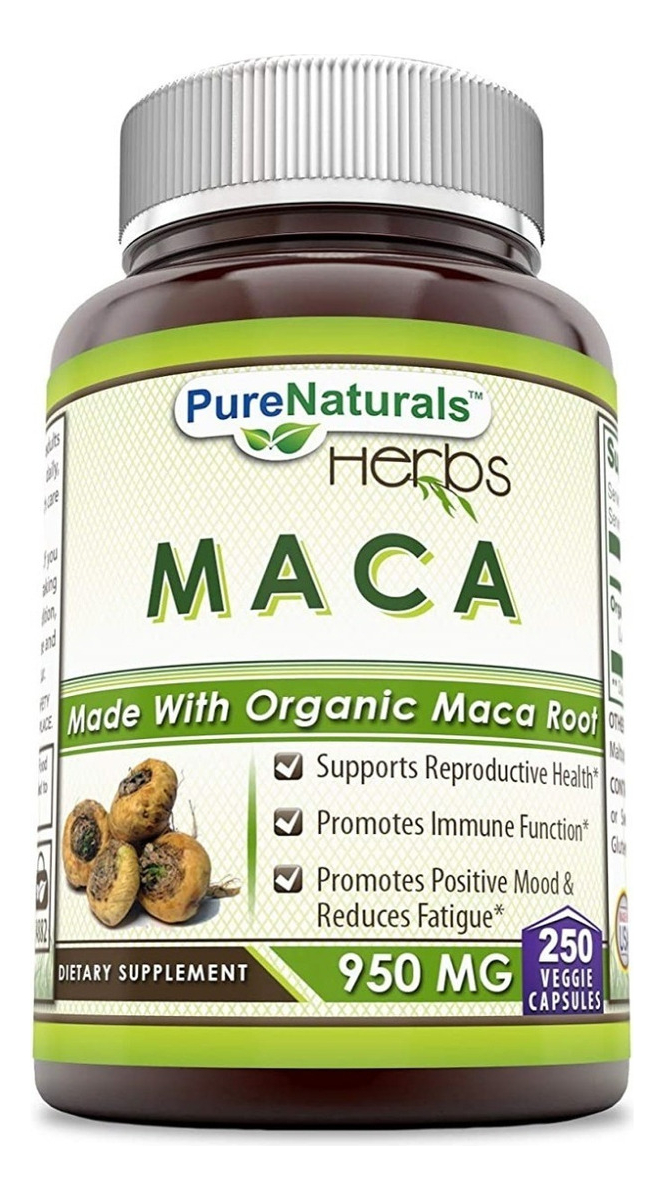 Salud y Equipamiento Médico - Pure Naturals Maca 250 Cápsulas